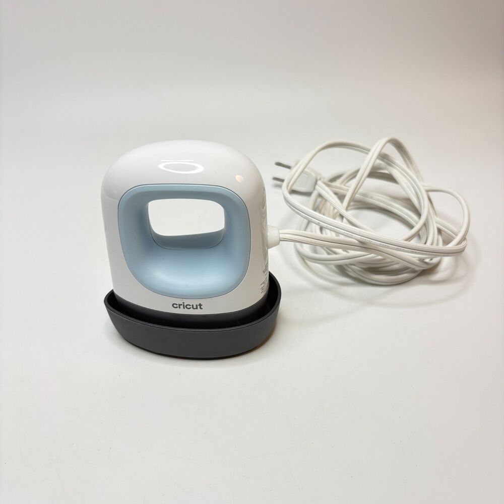 CRICUT EasyPress Mini Zen Blue Heat Press Crafting Iron With Heat Shield Dock